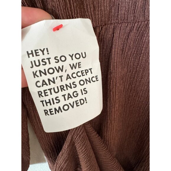 ASOS DESIGN textured collared wrap midi dress in brown - Picture 5 of 7